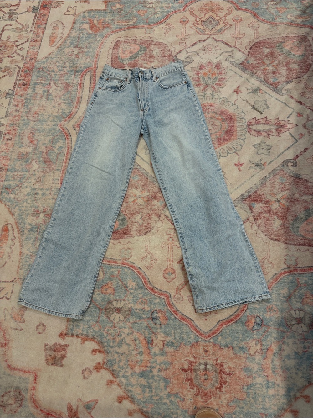 Denim Forum by Aritzia The Farrah High-Rise Wide-Leg Jeans Blue Light Wash